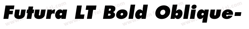 Futura LT Bold Oblique字体转换